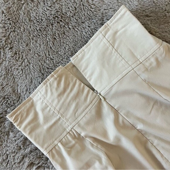 NWT Lucy Paris High Waisted Ruched Beige Pencil Skirt With Bow front Detail SZ S - Picture 6 of 10